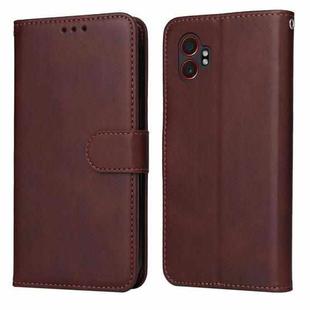 For Samsung Galaxy XCover7 Pro Classic Calf Texture Flip Leather Phone Case(Brown)