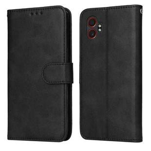 For Samsung Galaxy XCover7 Pro Classic Calf Texture Flip Leather Phone Case(Black)