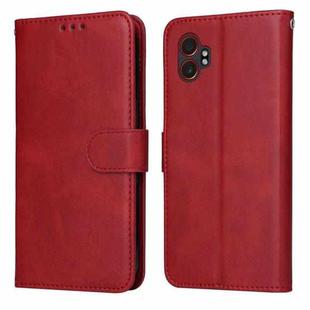 For Samsung Galaxy XCover7 Pro Classic Calf Texture Flip Leather Phone Case(Red)