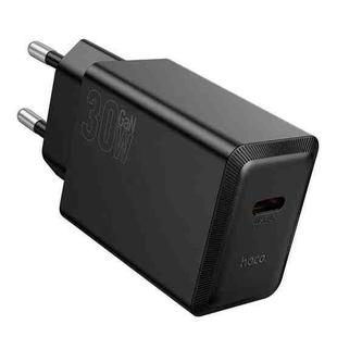 hoco N70 PD30W Type-C Single Port Charger, Specification:EU Plug(Black)