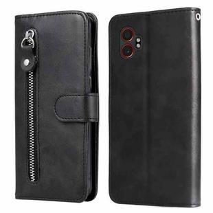 For Samsung Galaxy XCover7 Pro Fashion Calf Texture Zipper Leather Phone Case(Black)