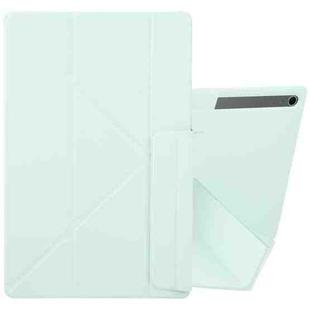 For Samsung Galaxy Tab S8+ / S7+ Fixed Buckle Magnetic Deformation Leather Tablet Case(Baby Green)