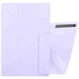 For Samsung Galaxy Tab S8+ / S7+ Fixed Buckle Magnetic Deformation Leather Tablet Case(Purple)