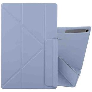 For Samsung Galaxy Tab S8 / S7 Fixed Buckle Magnetic Deformation Leather Tablet Case(Lavender Purple)