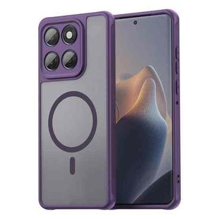 For Motorola Edge 60 Fan Dun Series TPU Hybrid PC Frosted Magsafe Phone Case(Purple)