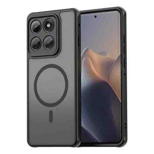 For Motorola Edge 60 Pro Fan Dun Series TPU Hybrid PC Frosted Magsafe Phone Case(Black)