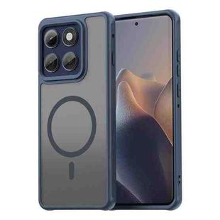 For Motorola Edge 60s Pro 5G Fan Dun Series TPU Hybrid PC Frosted Magsafe Phone Case(Blue)