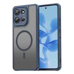 For Motorola Moto G86 5G Fan Dun Series TPU Hybrid PC Frosted Magsafe Phone Case(Blue)