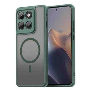 For Motorola Edge 5G 2025 Fan Dun Series TPU Hybrid PC Frosted Magsafe Phone Case(Green)