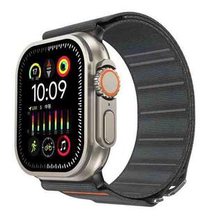 For Apple Watch 46mm / 49mm / 45mm / 44mm Traveler Nylon Watch Band(Grey)