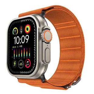 For Apple Watch 46mm / 49mm / 45mm / 44mm Traveler Nylon Watch Band(Orange)