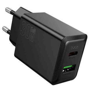 hoco N71 PD30W+QC3.0 Dual Port Charger, Specification:EU Plug(Black)