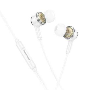 Borofone BM90 Miller Universal Digital Wired Earphones with Microphone, Length: 1.2m, Interface:8 Pin(White)