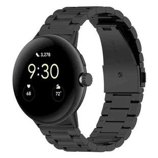 For Google Pixel Watch 3 / 2 / 1 41mm xDfind Three Beads Quick Release Metal Watch Band(Black)