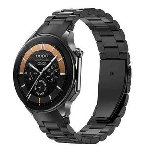 For OPPO Watch X2 / X xDfind Three Beads Quick Release Metal Watch Band(Black)