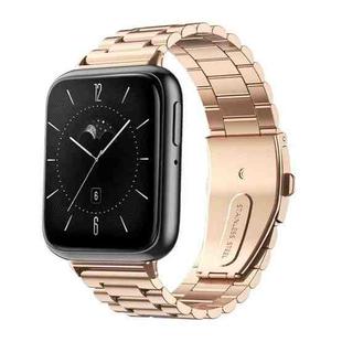 For OPPO Watch SE / Watch 3 xDfind Three Beads Quick Release Metal Watch Band(Rose Gold)