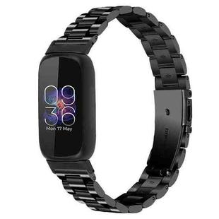 For Fitbit Inspire 3 xDfind Three Beads Quick Release Metal Watch Band(Black)