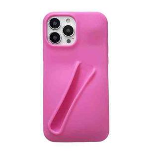 For iPhone 14 Lipstick Silicone 3D Phone Case(Pink)