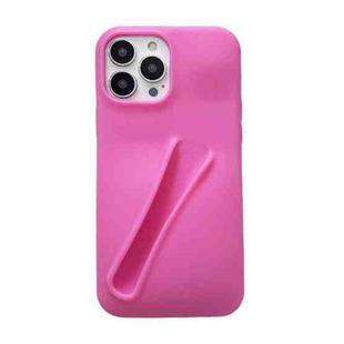 For iPhone 12 Pro Max Lipstick Silicone 3D Phone Case(Pink)