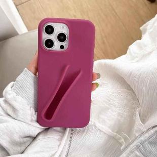 For iPhone 11 Lipstick Silicone 3D Phone Case(Raspberry)