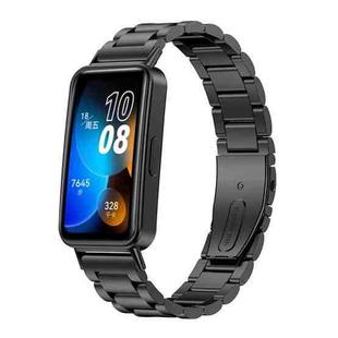 For Huawei Band 10 / 9 / 8 NFC xDfind Three Beads Quick Release Metal Watch Band(Black)