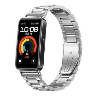 For Huawei Band 10 / 9 / 8 NFC xDfind Three Beads Quick Release Metal Watch Band(Silver)