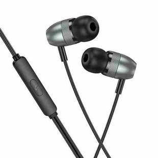Borofone BM95 Excepcional 3.5mm Interface Universal Digital Wired Earphones with Microphone, Length: 1.2m(Metal Grey)