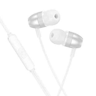 Borofone BM95 Excepcional 3.5mm Interface Universal Digital Wired Earphones with Microphone, Length: 1.2m(Silver)