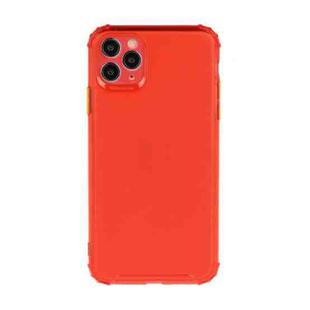 For iPhone 12 mini TPU Color Translucent Four-corner Airbag Shockproof Phone Protective case(Transparent Red)