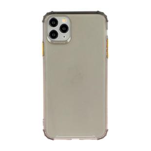 For iPhone 12 mini TPU Color Translucent Four-corner Airbag Shockproof Phone Protective case(Transparent Black)