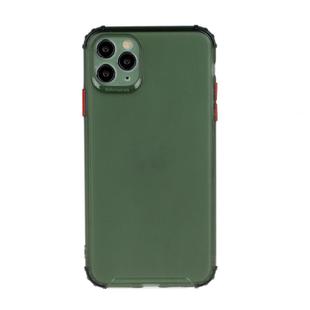 For iPhone 12 mini TPU Color Translucent Four-corner Airbag Shockproof Phone Protective case(Transparent Green)