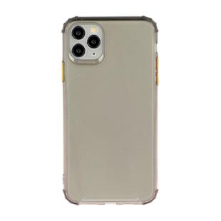 For iPhone 12 / 12 Pro TPU Color Translucent Four-corner Airbag Shockproof Phone Protective case(Transparent Black)