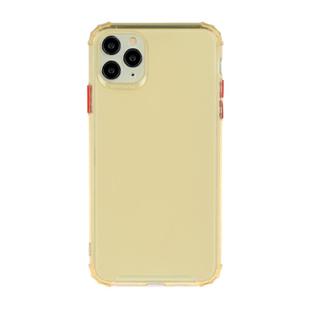 For iPhone 12 / 12 Pro TPU Color Translucent Four-corner Airbag Shockproof Phone Protective case(Transparent Gold)