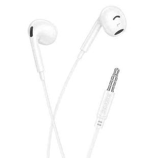 Borofone BM96 Brilliant Universal Wired Earphones with Microphone, Length: 1.2m, Interface:3.5mm(White)