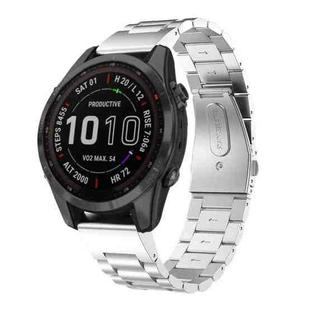 For Garmin Fenix 8/7S/6S/5S 20mm xDfind Three Beads Quick Release Metal Watch Band(Silver)