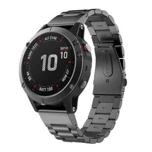 For Garmin Fenix 8/7X/6X/5X 26mm xDfind Three Beads Quick Release Metal Watch Band(Black)