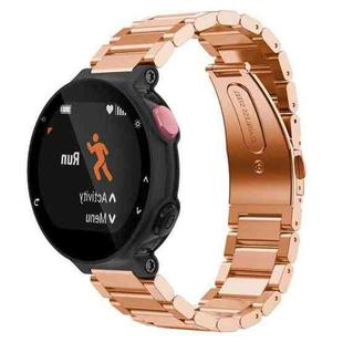 For Garmin Forerunner 220/735/735XT/230/235 xDfind Three Beads Quick Release Metal Watch Band(Rose Gold)