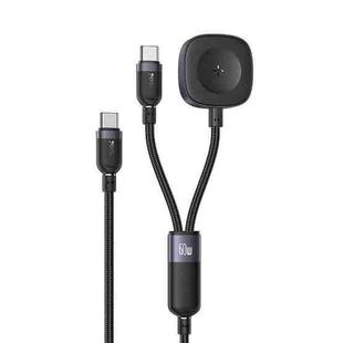 Yesido CA136C 60W USB-C / Type-C to Type-C & iWatch 2 in 1 Charging Cable, Length:1.2m(Black)