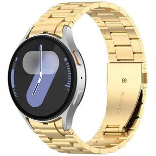 For Samsung Galaxy Watch 7 / FE / 6 / 5 / 4 xDfind Three Beads Quick Release Metal Watch Band(Gold)