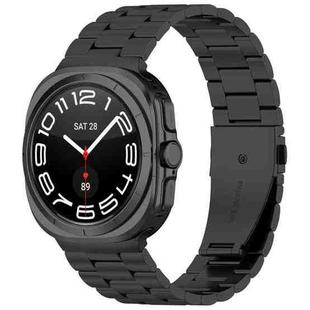 For Samsung Galaxy Watch Ultra 47mm xDfind Three Beads Quick Release Metal Watch Band(Black)