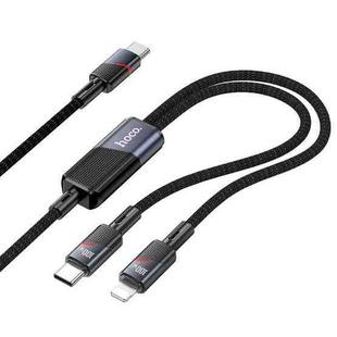hoco U139 100W Type-C to Type-C and 8 Pin Fast Charging Data Cable, Length: 1.2m(Black)