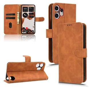 For Nothing CMF Phone 2 Pro Skin Feel Magnetic Flip Leather Phone Case(Brown)