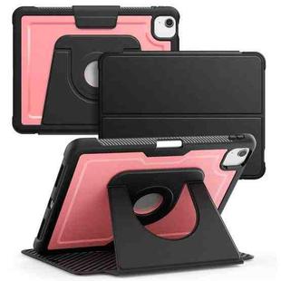 For iPad Air 11 2025 / 2024 Honeycomb Magnetic Rotation Holder Leather Smart Tablet Case(Pink)