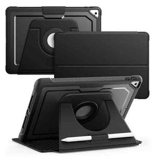For iPad 10.2 2021 / Air 10.5 Honeycomb Magnetic Rotation Holder Leather Smart Tablet Case(Black)