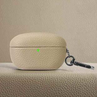 For Sony WF-1000XM5 Litchi Texture PU Earphones Case with Hook(Khaki)
