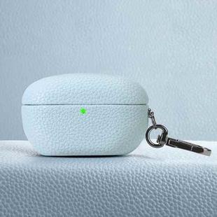 For Sony WF-1000XM5 Litchi Texture PU Earphones Case with Hook(Sierra Blue)