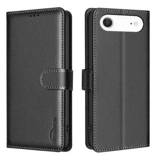 For iPhone 17 Air Litchi Texture RFID Anti-theft Leather Phone Case(Black)
