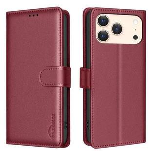 For iPhone 17 Pro Max Litchi Texture RFID Anti-theft Leather Phone Case(Red)
