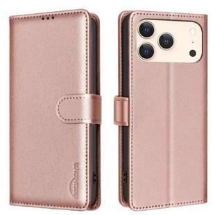 For iPhone 17 Pro Max Litchi Texture RFID Anti-theft Leather Phone Case(Gold)