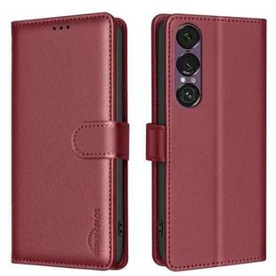 For Sony Xperia 1 VII Litchi Texture RFID Anti-theft Leather Phone Case(Red)